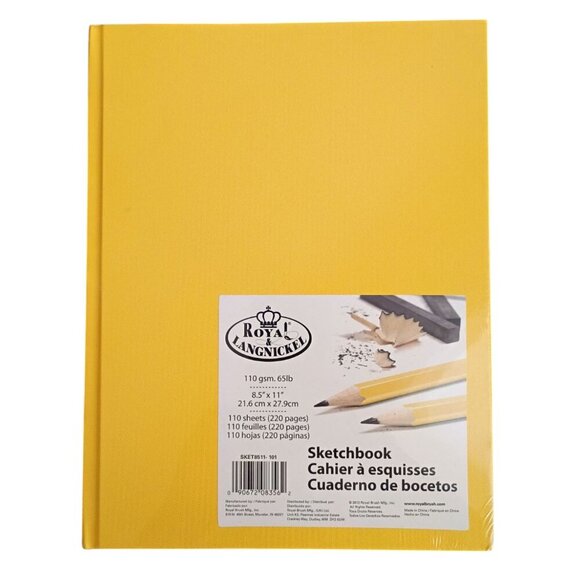 Royal & Langnickel Sketchbook – 110 Sheets – 110gsm – Bright Yellow Cover NEW - Picture 1 of 6